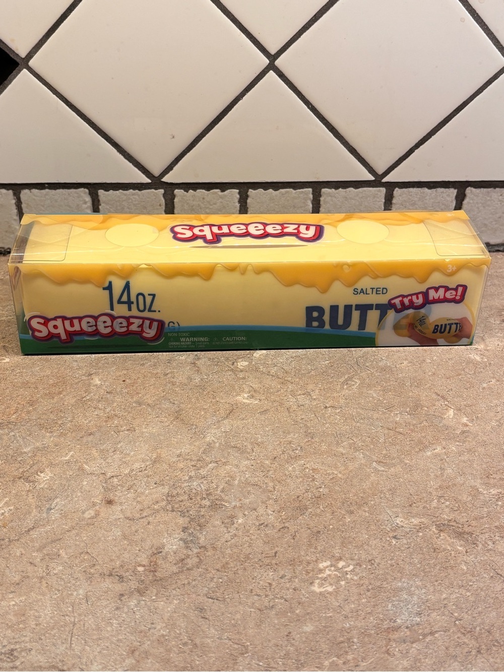 NWT Sunny Days Squeezy Salted Butter Stick Squishy Stress viral Toy - Picture 5 of 5